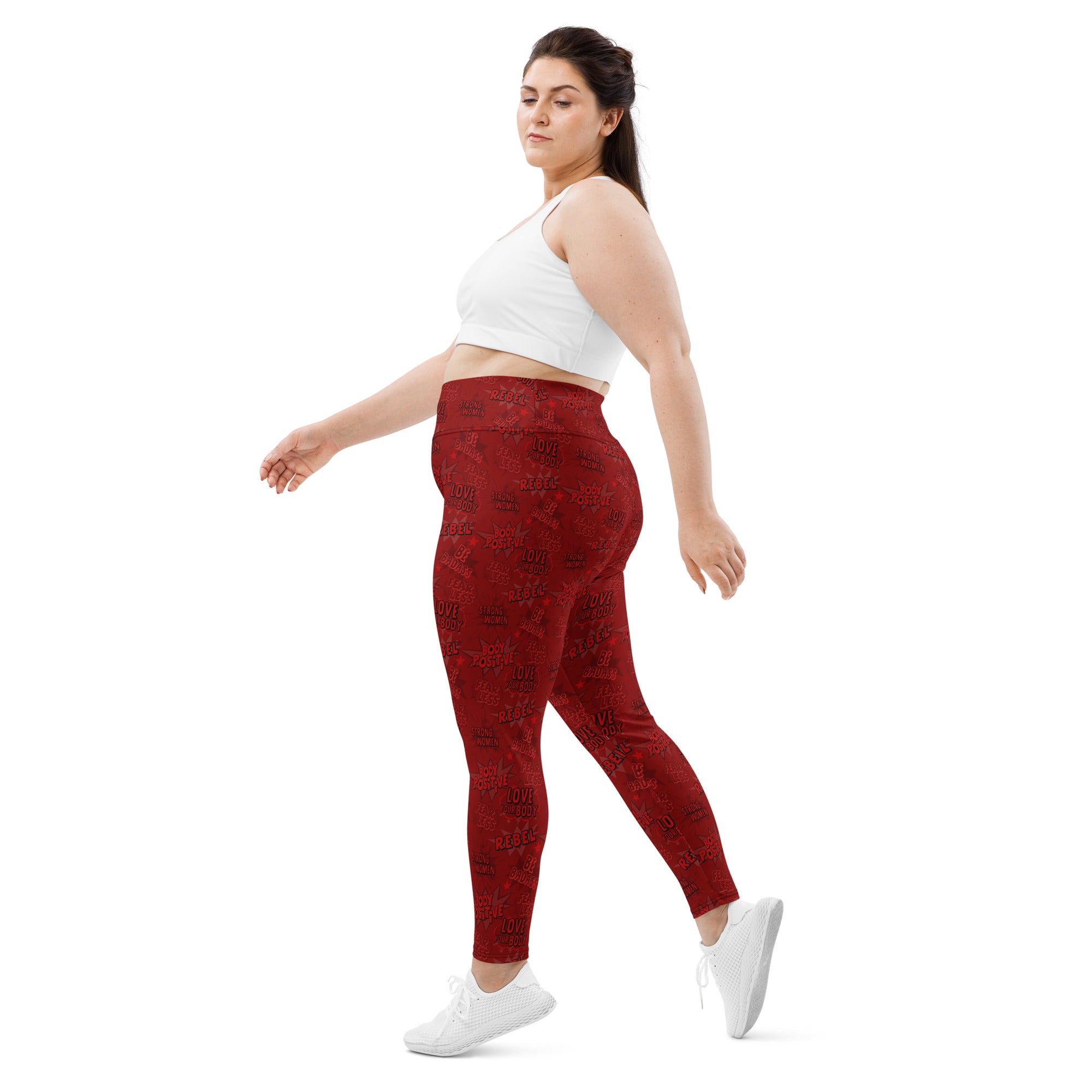 Empower Leggings in Crimson Red | Plus Size